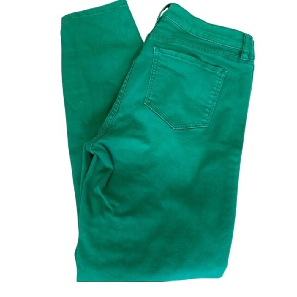 SOHO New York & Company Women's Green‎ Ankle Jeans Stretch 4 Christmas Holiday